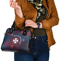 Wallis And Futuna Shoulder Handbag Hibiscus Polynesian Tribal Pattern DT05 - Polynesian Pride