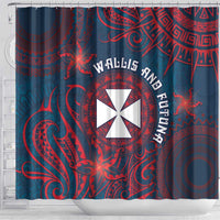 Wallis And Futuna Shower Curtain Hibiscus Polynesian Tribal Pattern DT05 - Polynesian Pride