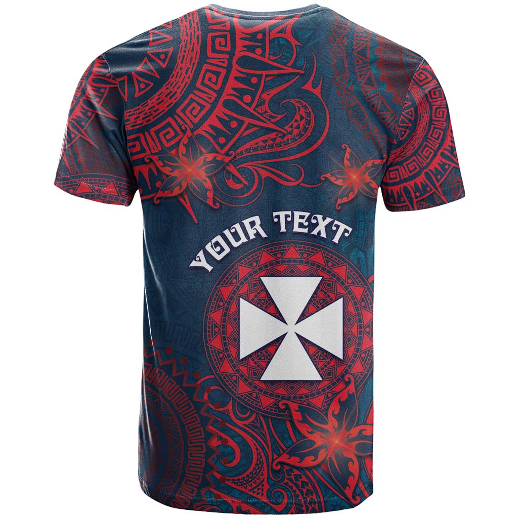 Personalised Wallis And Futuna T Shirt Hibiscus Polynesian Tribal Pattern DT05 - Polynesian Pride
