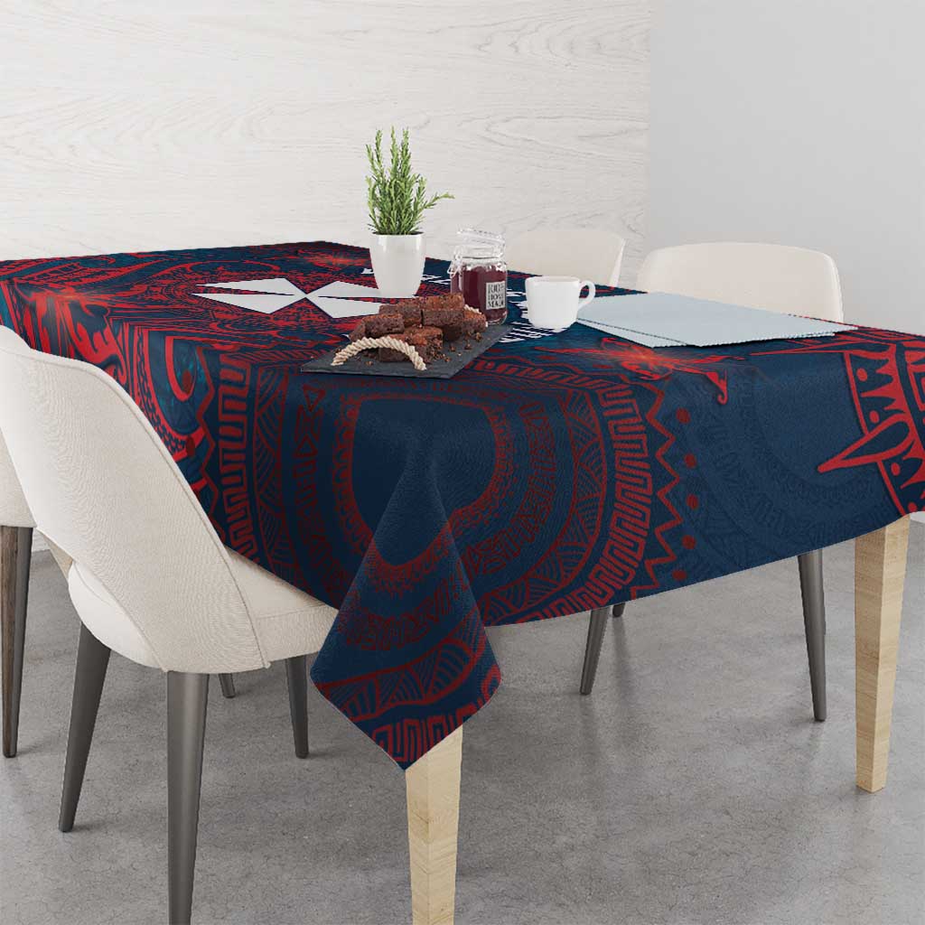 Wallis And Futuna Tablecloth Hibiscus Polynesian Tribal Pattern DT05 - Polynesian Pride