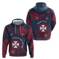 Personalised Wallis And Futuna Zip Hoodie Hibiscus Polynesian Tribal Pattern DT05 - Polynesian Pride