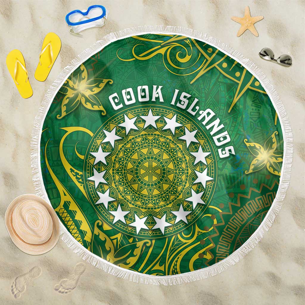 Cook Islands Beach Blanket Hibiscus Polynesian Tribal Pattern
