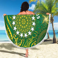 Cook Islands Beach Blanket Hibiscus Polynesian Tribal Pattern
