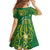 Personalised Cook Islands Family Matching Off The Shoulder Long Sleeve Dress and Hawaiian Shirt Hibiscus Polynesian Tribal Pattern
