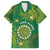 Personalised Cook Islands Family Matching Off The Shoulder Long Sleeve Dress and Hawaiian Shirt Hibiscus Polynesian Tribal Pattern