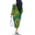 Personalised Cook Islands Family Matching Off The Shoulder Long Sleeve Dress and Hawaiian Shirt Hibiscus Polynesian Tribal Pattern