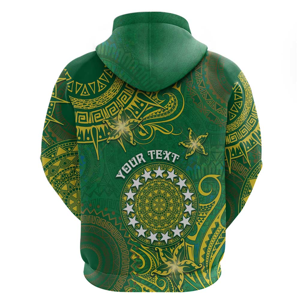 Personalised Cook Islands Hoodie Hibiscus Polynesian Tribal Pattern DT05 - Polynesian Pride