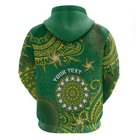 Personalised Cook Islands Hoodie Hibiscus Polynesian Tribal Pattern DT05 - Polynesian Pride