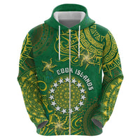 Personalised Cook Islands Hoodie Hibiscus Polynesian Tribal Pattern DT05 - Polynesian Pride