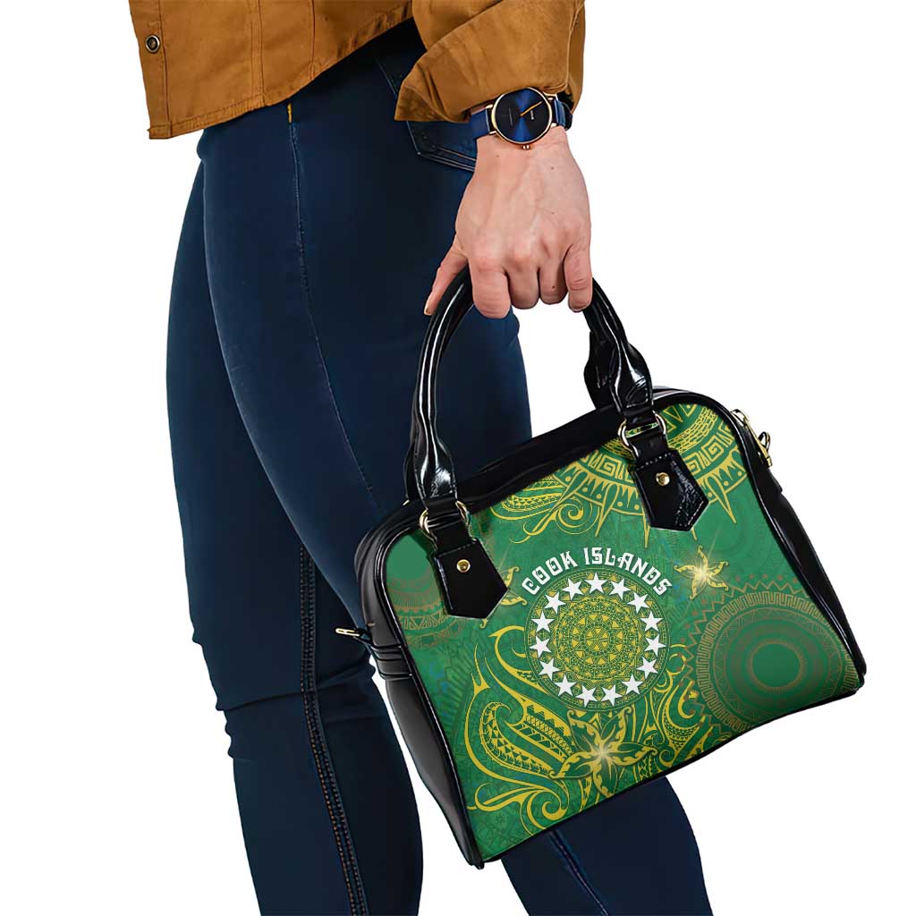Cook Islands Shoulder Handbag Hibiscus Polynesian Tribal Pattern DT05 - Polynesian Pride