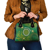 Cook Islands Shoulder Handbag Hibiscus Polynesian Tribal Pattern DT05 - Polynesian Pride