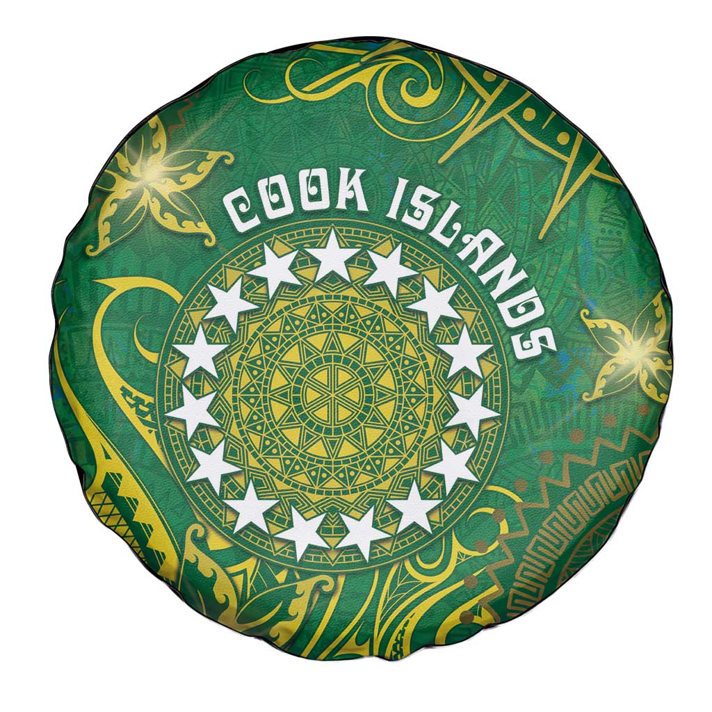 Cook Islands Spare Tire Cover Hibiscus Polynesian Tribal Pattern DT05 - Polynesian Pride