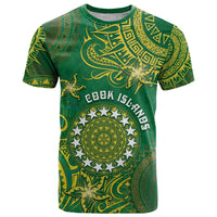 Personalised Cook Islands T Shirt Hibiscus Polynesian Tribal Pattern