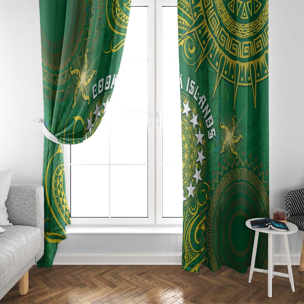 Cook Islands Window Curtain Hibiscus Polynesian Tribal Pattern DT05 - Polynesian Pride
