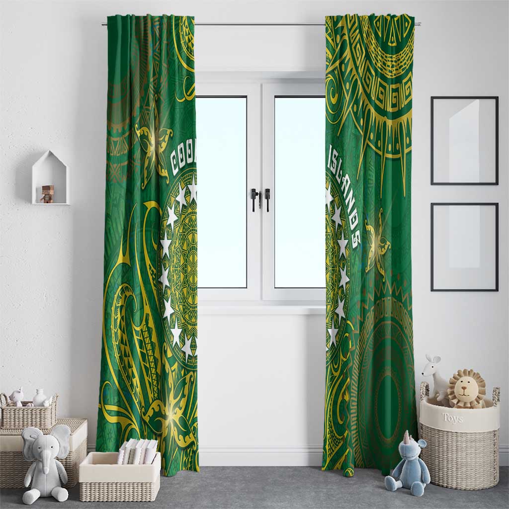 Cook Islands Window Curtain Hibiscus Polynesian Tribal Pattern DT05 - Polynesian Pride
