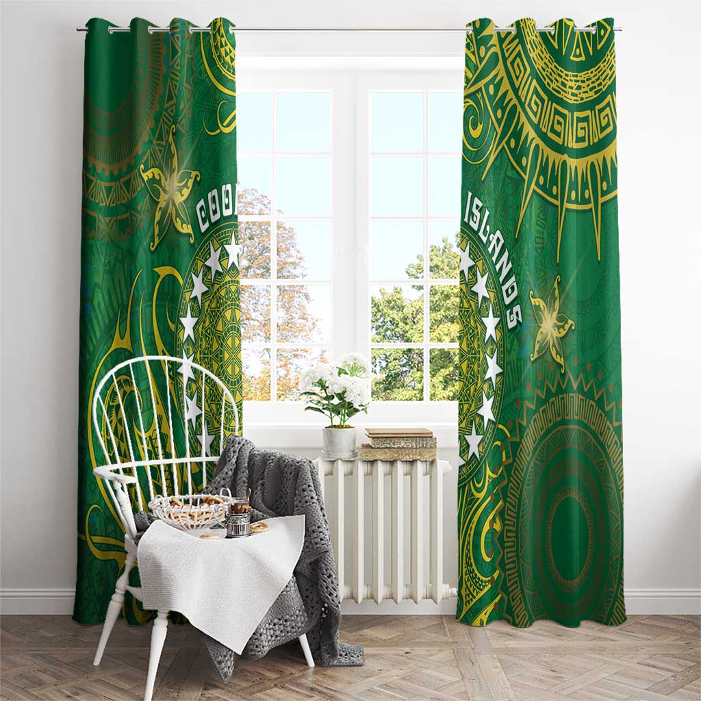 Cook Islands Window Curtain Hibiscus Polynesian Tribal Pattern DT05 - Polynesian Pride