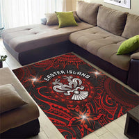 Easter Island Area Rug Hibiscus Polynesian Tribal Pattern DT05 - Polynesian Pride