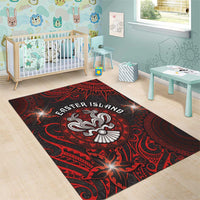 Easter Island Area Rug Hibiscus Polynesian Tribal Pattern DT05 - Polynesian Pride