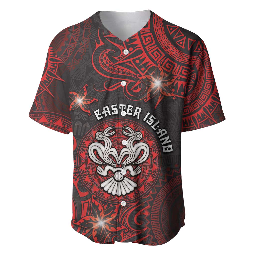 Personalised Easter Island Baseball Jersey Hibiscus Polynesian Tribal Pattern DT05 Black - Polynesian Pride