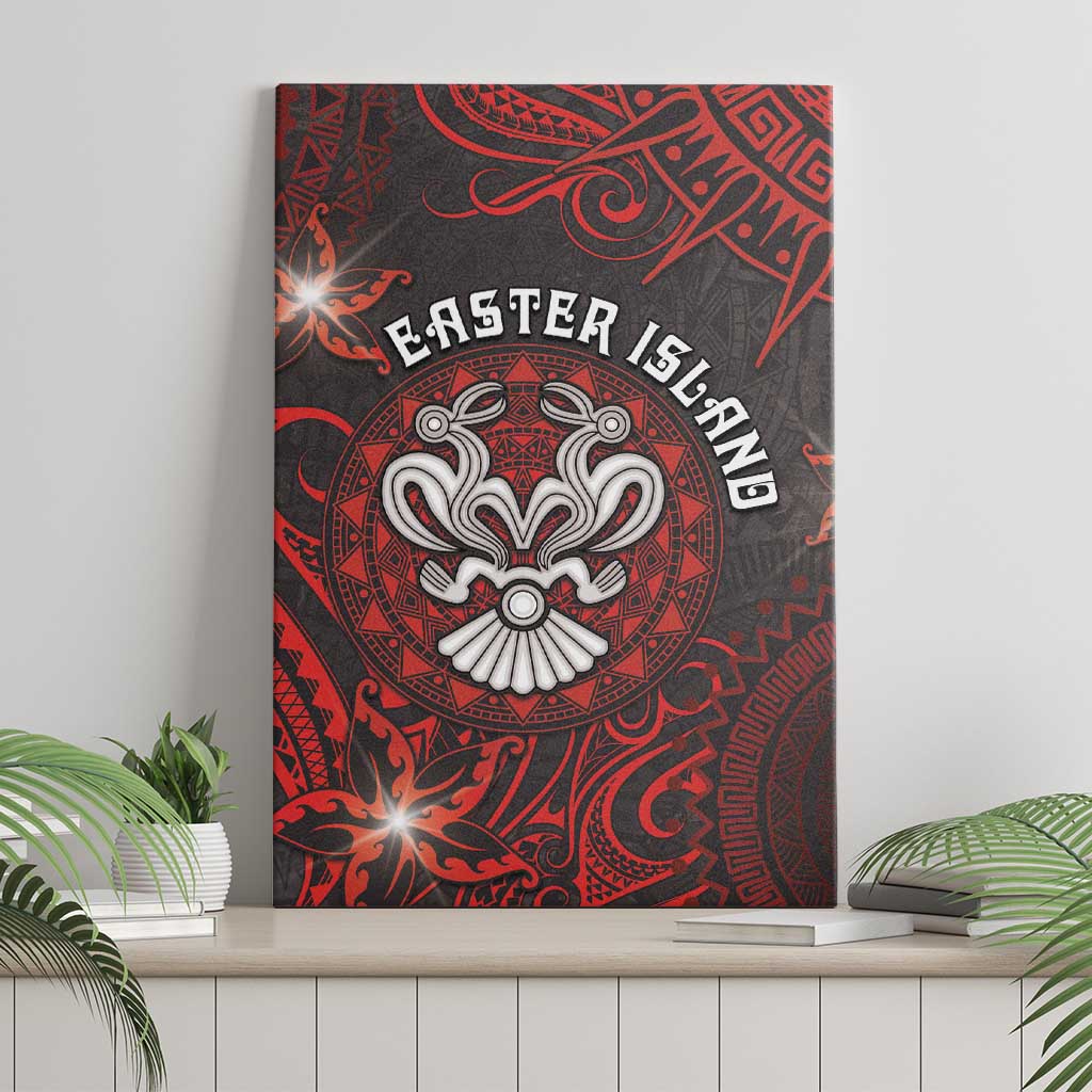Easter Island Canvas Wall Art Hibiscus Polynesian Tribal Pattern