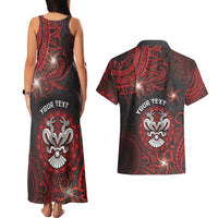 Personalised Easter Island Couples Matching Tank Maxi Dress and Hawaiian Shirt Hibiscus Polynesian Tribal Pattern DT05 - Polynesian Pride