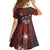 Personalised Easter Island Family Matching Off The Shoulder Long Sleeve Dress and Hawaiian Shirt Hibiscus Polynesian Tribal Pattern