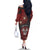 Personalised Easter Island Family Matching Off The Shoulder Long Sleeve Dress and Hawaiian Shirt Hibiscus Polynesian Tribal Pattern