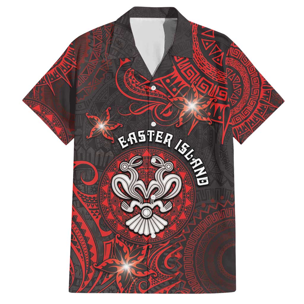 Personalised Easter Island Family Matching Short Sleeve Bodycon Dress and Hawaiian Shirt Hibiscus Polynesian Tribal Pattern DT05 Dad's Shirt - Short Sleeve Black - Polynesian Pride
