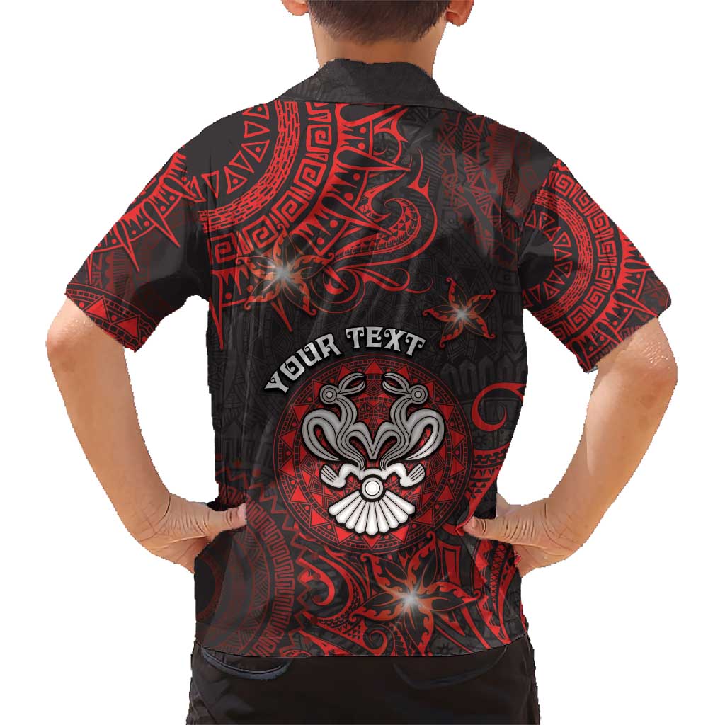 Personalised Easter Island Hawaiian Shirt Hibiscus Polynesian Tribal Pattern