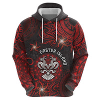 Personalised Easter Island Hoodie Hibiscus Polynesian Tribal Pattern