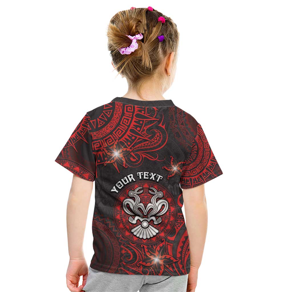 Personalised Easter Island Kid T Shirt Hibiscus Polynesian Tribal Pattern DT05 - Polynesian Pride