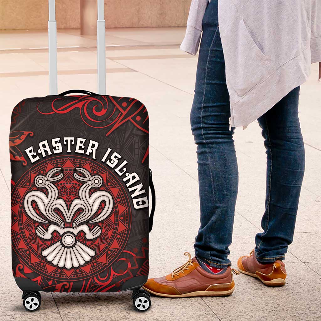 Easter Island Luggage Cover Hibiscus Polynesian Tribal Pattern