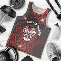 Personalised Easter Island Men Tank Top Hibiscus Polynesian Tribal Pattern