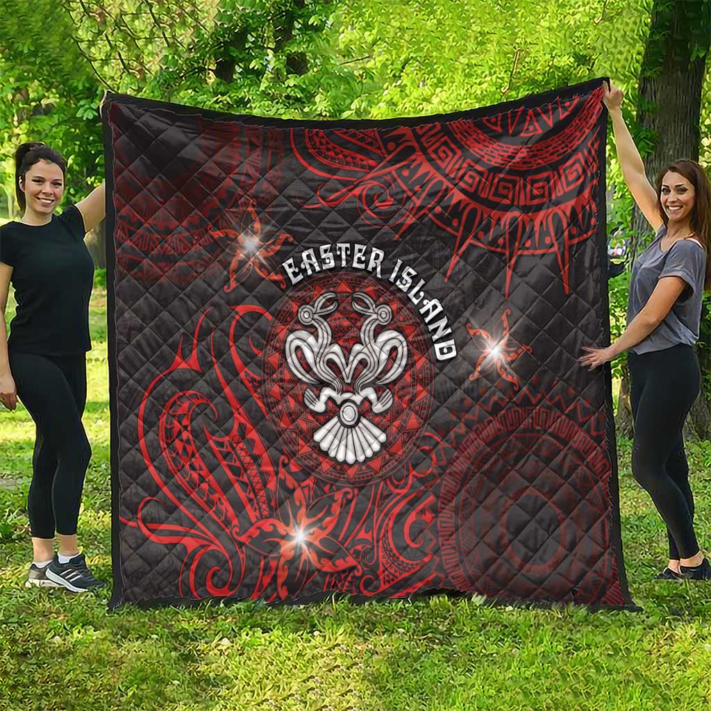Easter Island Quilt Hibiscus Polynesian Tribal Pattern