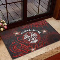 Easter Island Rubber Doormat Hibiscus Polynesian Tribal Pattern DT05 - Polynesian Pride