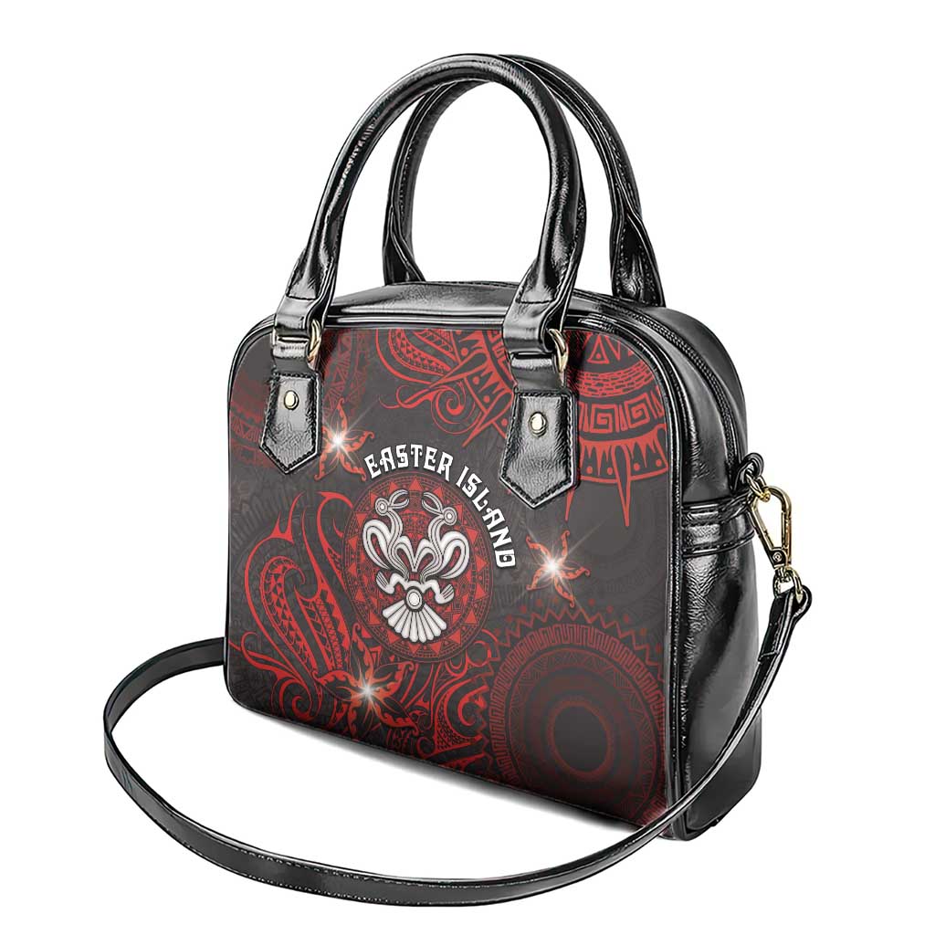 Easter Island Shoulder Handbag Hibiscus Polynesian Tribal Pattern DT05 - Polynesian Pride