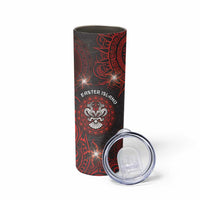 Personalised Easter Island Skinny Tumbler Hibiscus Polynesian Tribal Pattern DT05 - Polynesian Pride
