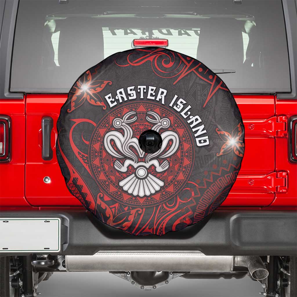 Easter Island Spare Tire Cover Hibiscus Polynesian Tribal Pattern DT05 - Polynesian Pride