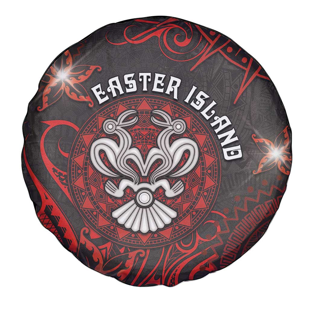 Easter Island Spare Tire Cover Hibiscus Polynesian Tribal Pattern DT05 - Polynesian Pride