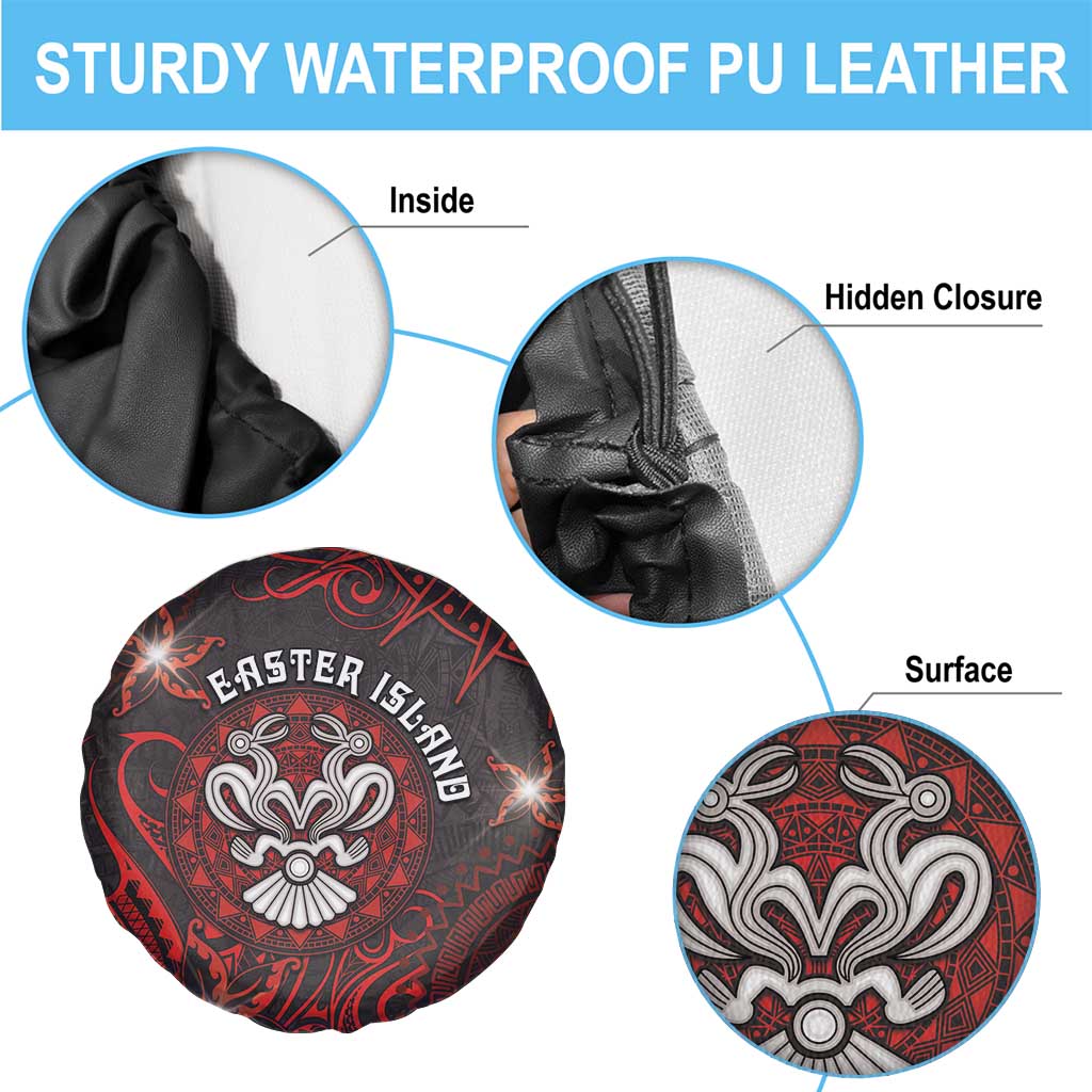 Easter Island Spare Tire Cover Hibiscus Polynesian Tribal Pattern DT05 - Polynesian Pride