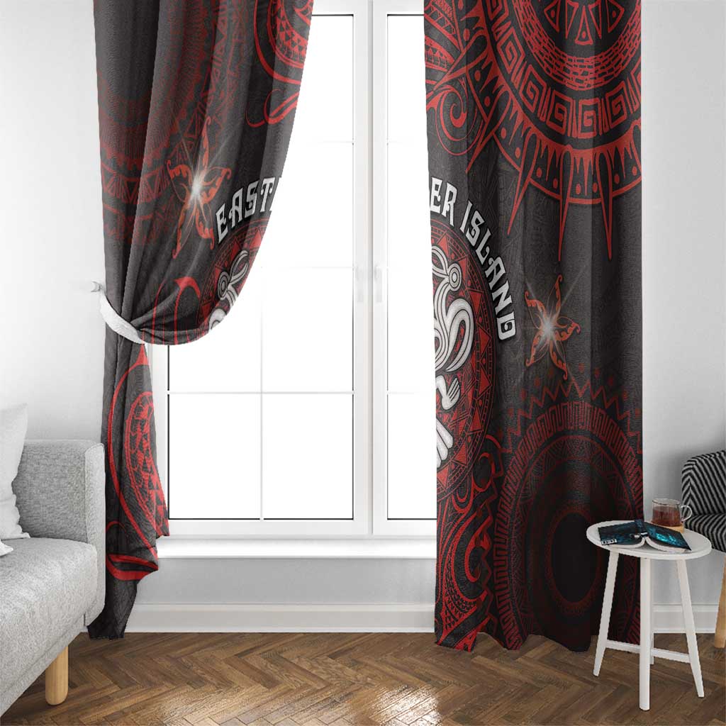 Easter Island Window Curtain Hibiscus Polynesian Tribal Pattern DT05 - Polynesian Pride