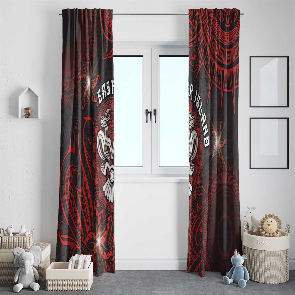 Easter Island Window Curtain Hibiscus Polynesian Tribal Pattern DT05 - Polynesian Pride