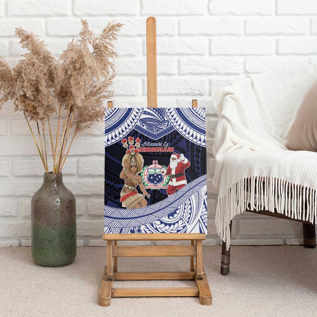 Samoa Christmas Canvas Wall Art Samoan Siva Dance With Santa - Polynesian Pride