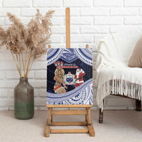 Samoa Christmas Canvas Wall Art Samoan Siva Dance With Santa - Polynesian Pride