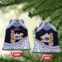 Samoa Christmas Ceramic Ornament Samoan Siva Dance With Santa - Polynesian Pride