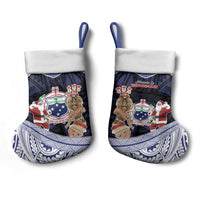 Samoa Christmas Stocking Samoan Siva Dance With Santa - Polynesian Pride
