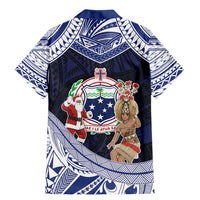 Samoa Christmas Family Matching Mermaid Dress and Hawaiian Shirt Samoan Siva Dance With Santa - Polynesian Pride