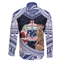 Samoa Christmas Family Matching Puletasi and Hawaiian Shirt Samoan Siva Dance With Santa - Polynesian Pride