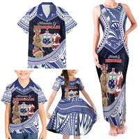 Samoa Christmas Family Matching Tank Maxi Dress and Hawaiian Shirt Samoan Siva Dance With Santa - Polynesian Pride