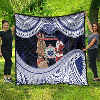 Samoa Christmas Quilt Samoan Siva Dance With Santa - Polynesian Pride